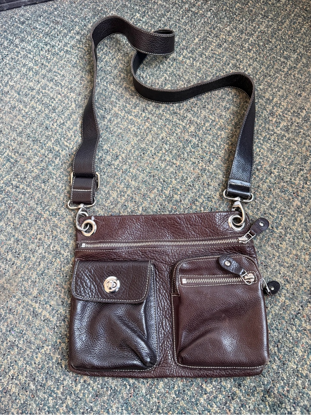 Roots Leather Crossbody Bag